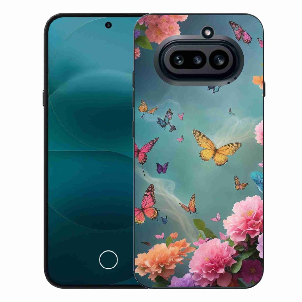 Zselés borító mmCase a Nothing Phone (4a) - színes virágok és pillangók