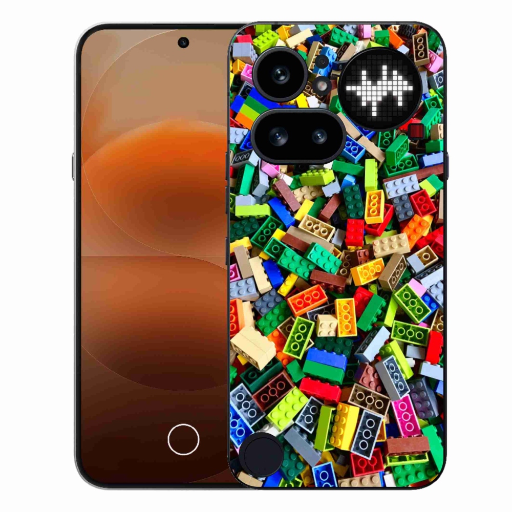 Zselés borítás mmCase for Nothing Phone (4a) - színes építőelemek