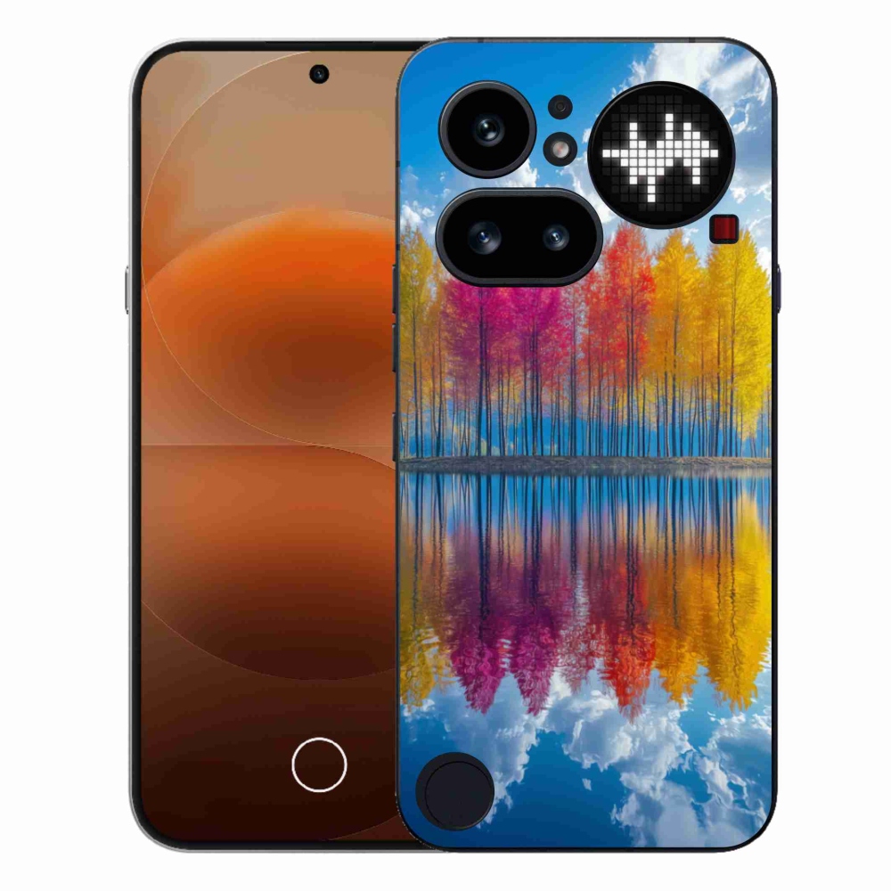 Zselés borító mmCase a Nothing Phone (4a) - színes fákhoz