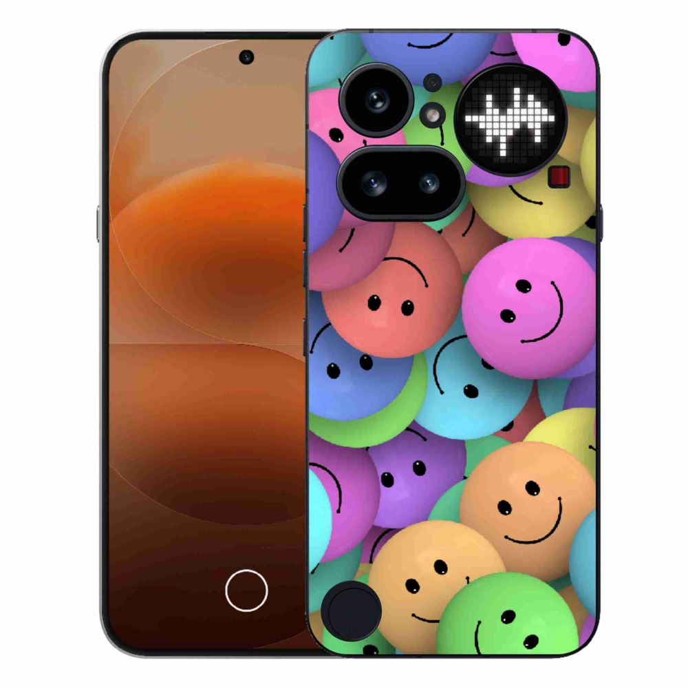 Zselés borító mmCase a Nothing Phone (4a) - színes smiley-khoz