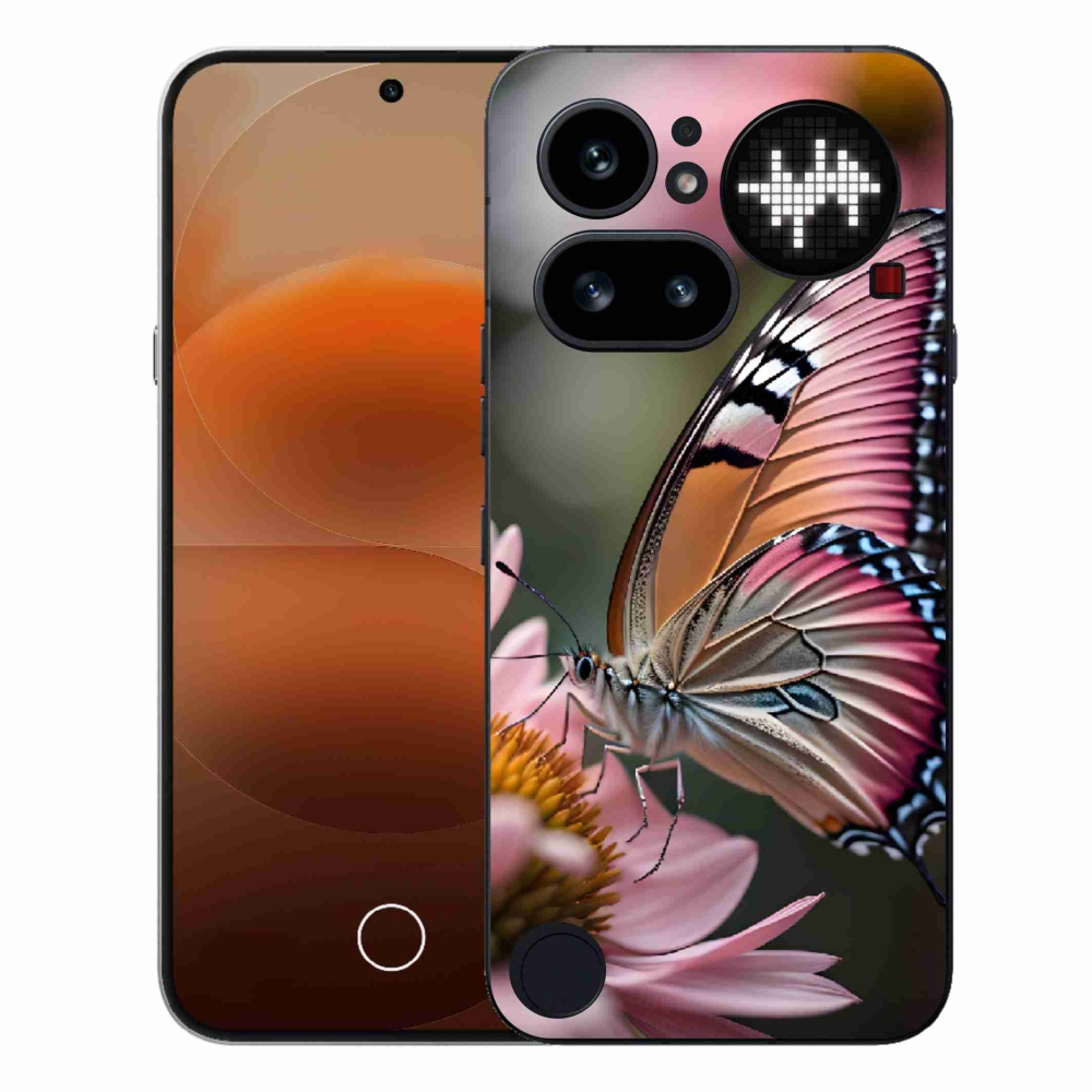 Zselés borító mmCase a Nothing Phone (4a) készülékhez - színű pillangó