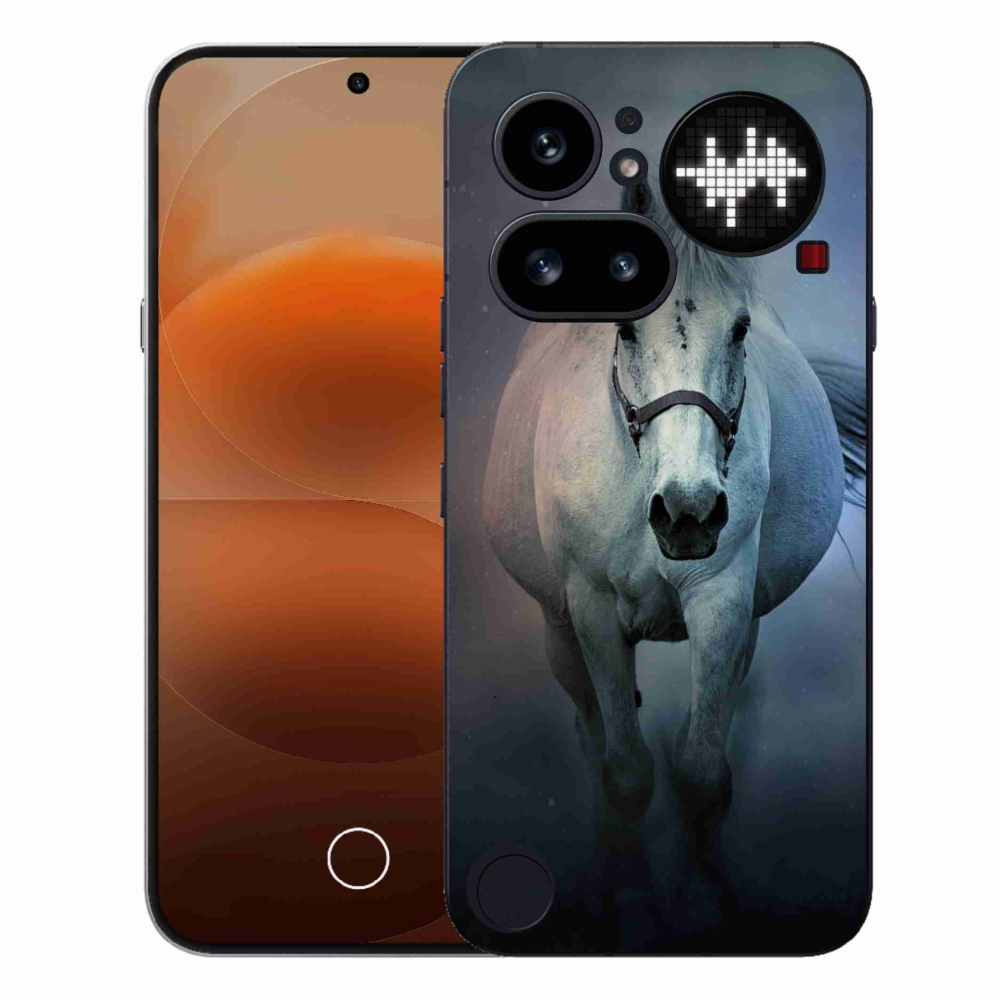 Zselés borító mmCase a Nothing Phone (4a) - futó fehér ló
