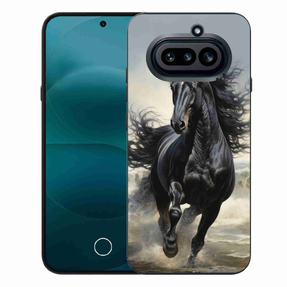 Zselés borítás mmCase a Nothing Phone (4a) - futó fekete ló