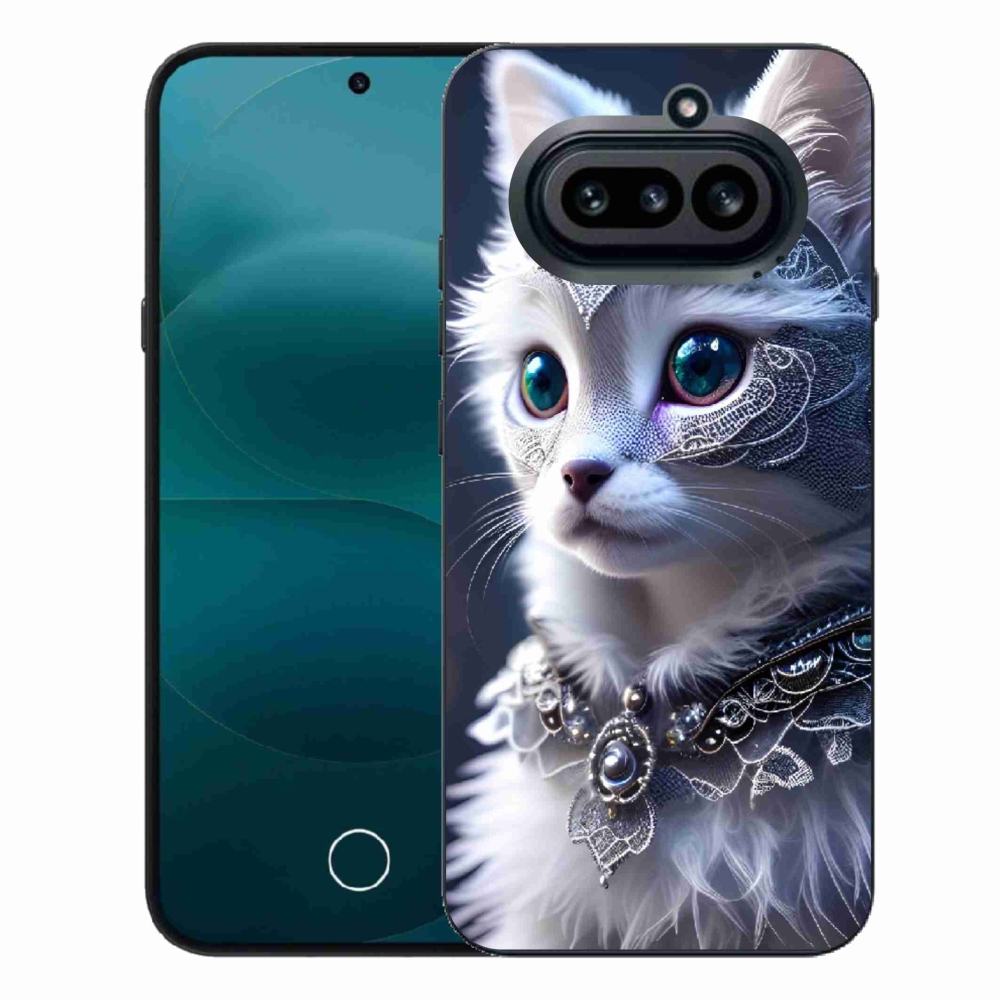 Zselés tok mmCase a Nothing Phone-hoz (4a) - fehér macska