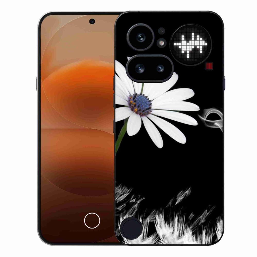 Zselés borító mmCase a Nothing Phone (4a) - fehér virág