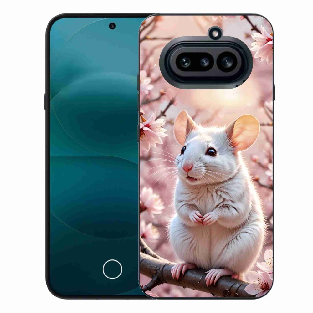 Zselés borítás mmCase a Nothing Phone-hoz (4a) - fehér egér az ágon