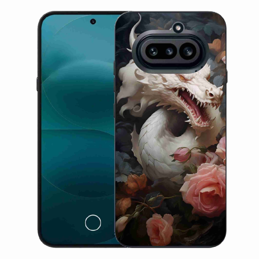 Zselés borítás mmCase a Nothing Phone (4a) készülékhez - fehér sárkány