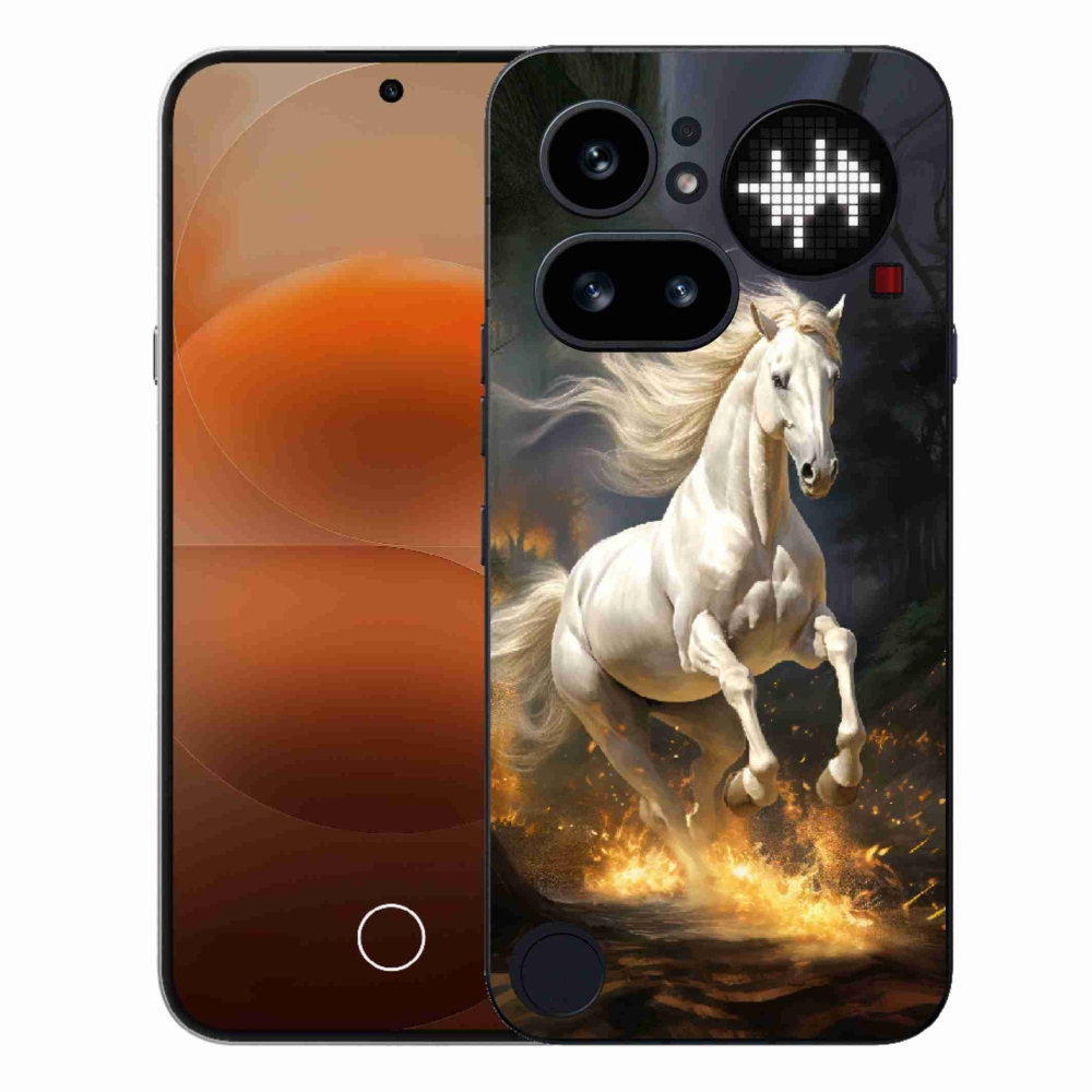 Zselés tok mmCase a Nothing Phone-hoz (4a) - fehér ló 2