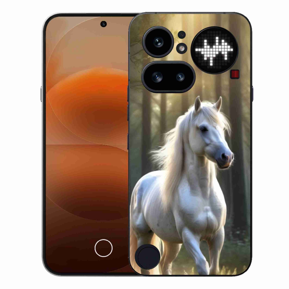 Zselés tok mmCase a Nothing Phone-hoz (4a) - fehér ló 3