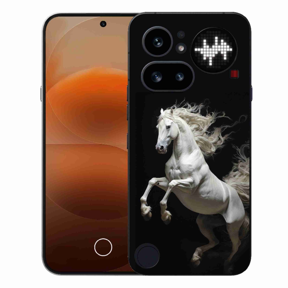 Zselés tok mmCase a Nothing Phone-hoz (4a) - fehér ló 4