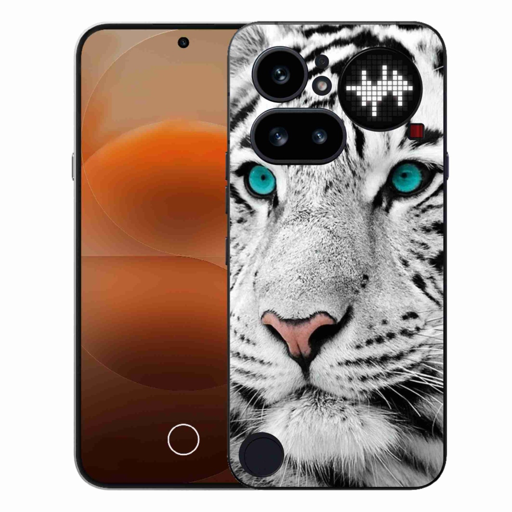 Zselés borítás mmCase a Nothing Phone (4a) telefonhoz - fehér tigris