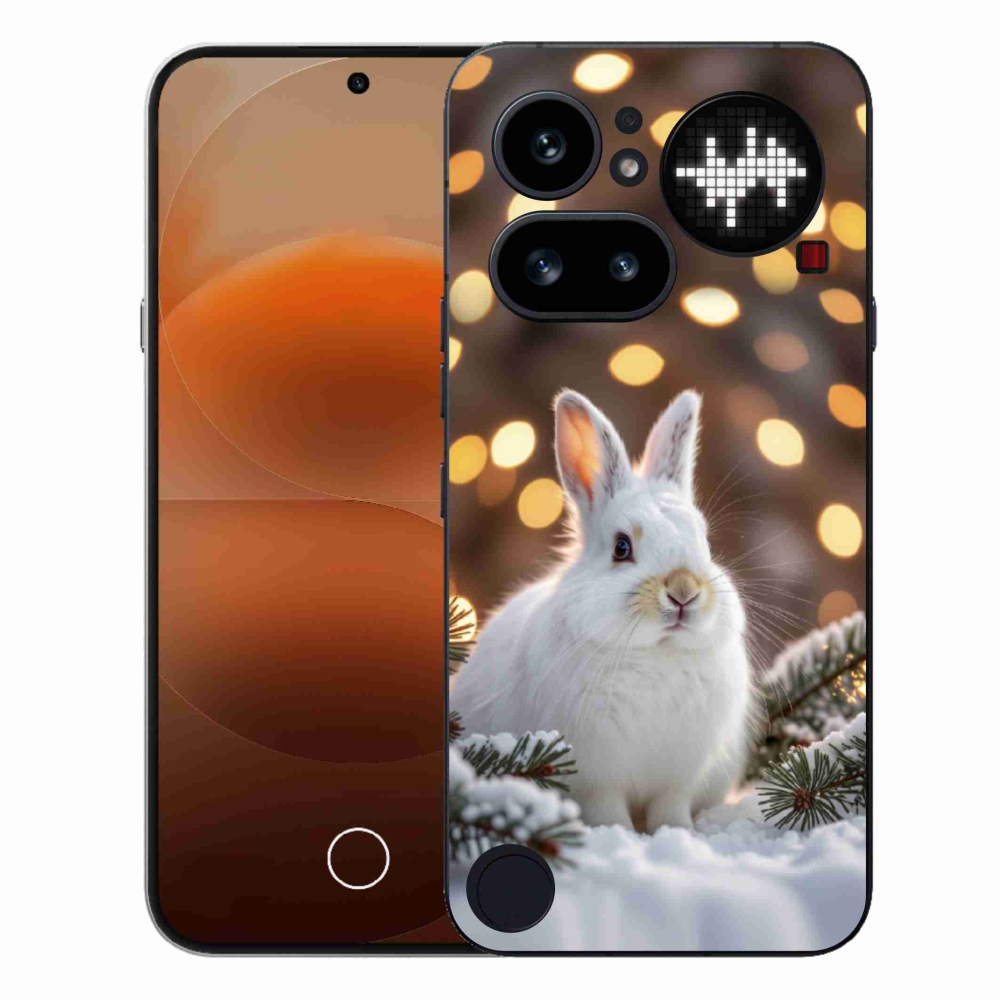 Zselés tok mmCase a Nothing Phone telefonhoz (4a) - fehér nyúl