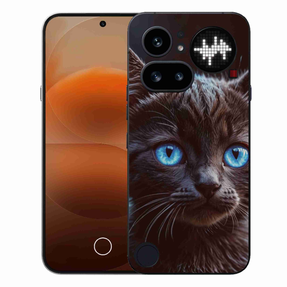 Zselés borítás mmCase a Nothing Phone (4a) készülékhez - fekete cica 2