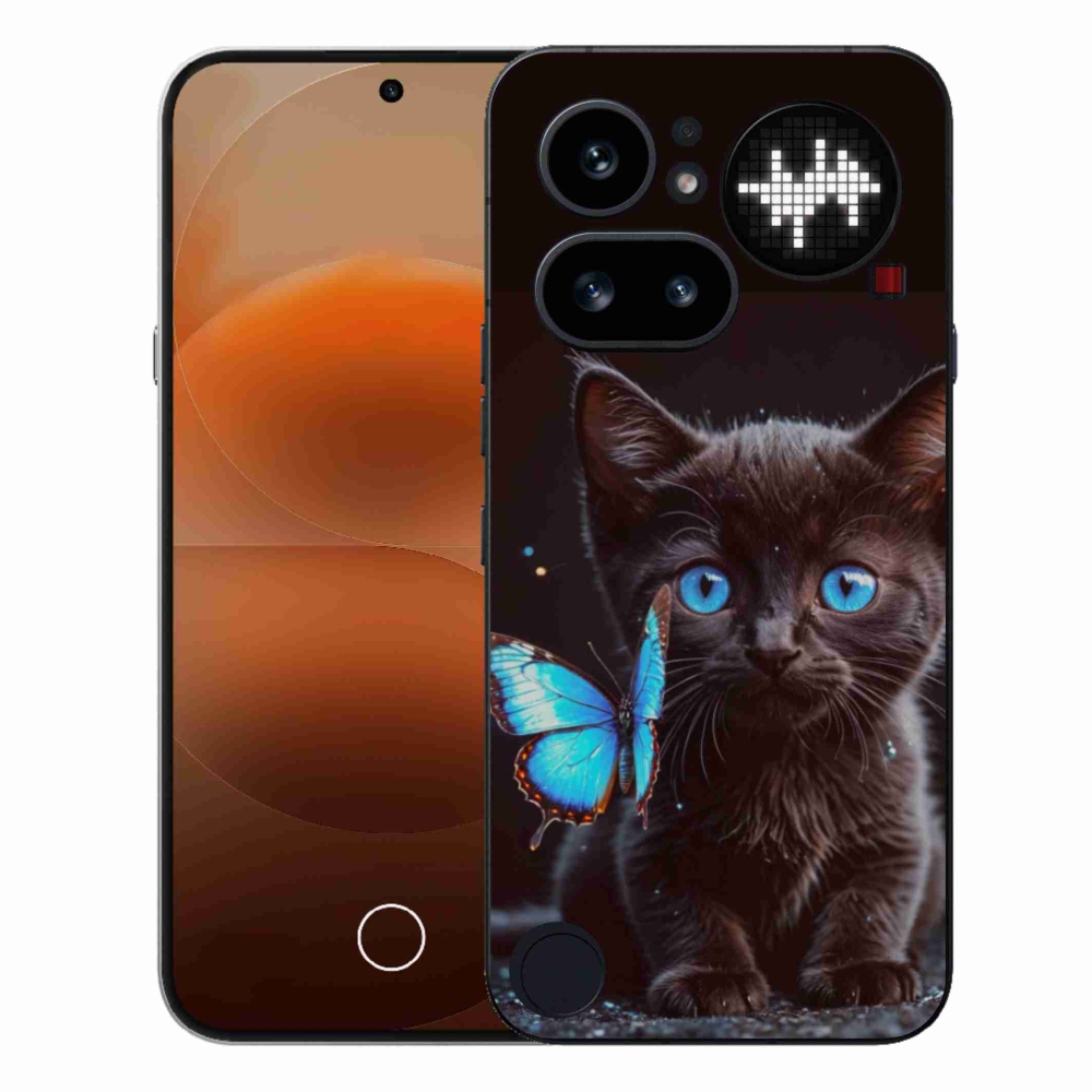 Zselés borítás mmCase a Nothing Phone (4a) készülékhez - fekete cica 3