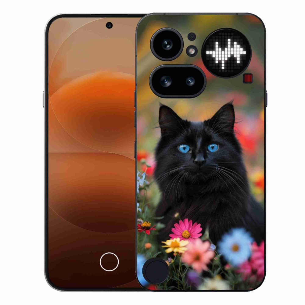 Zselés borítás mmCase a Nothing Phone (4a) készülékhez - fekete cica 4