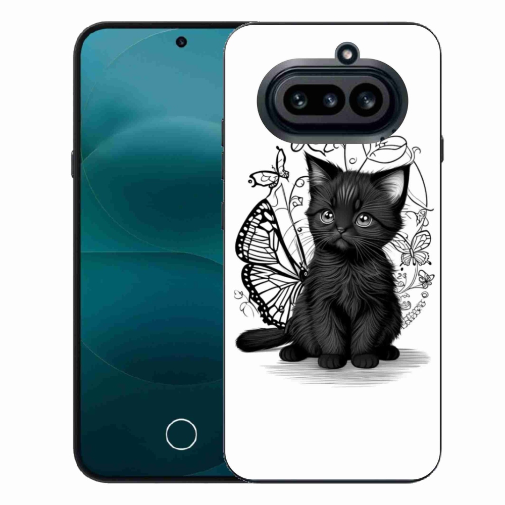 Zselés borítás mmCase a Nothing Phone (4a) telefonhoz - fekete cica