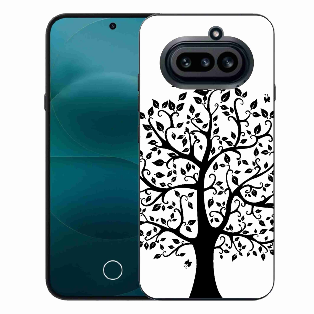 Zselés tok mmCase a Nothing Phone (4a) telefonhoz - fekete-fehér fa
