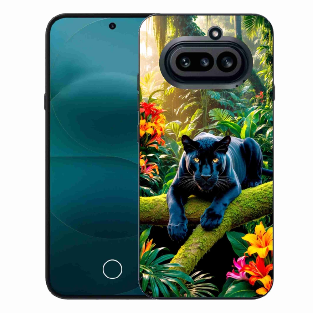 Zselés borítás mmCase a Nothing Phone (4a) - fekete párduc a dzsungelben