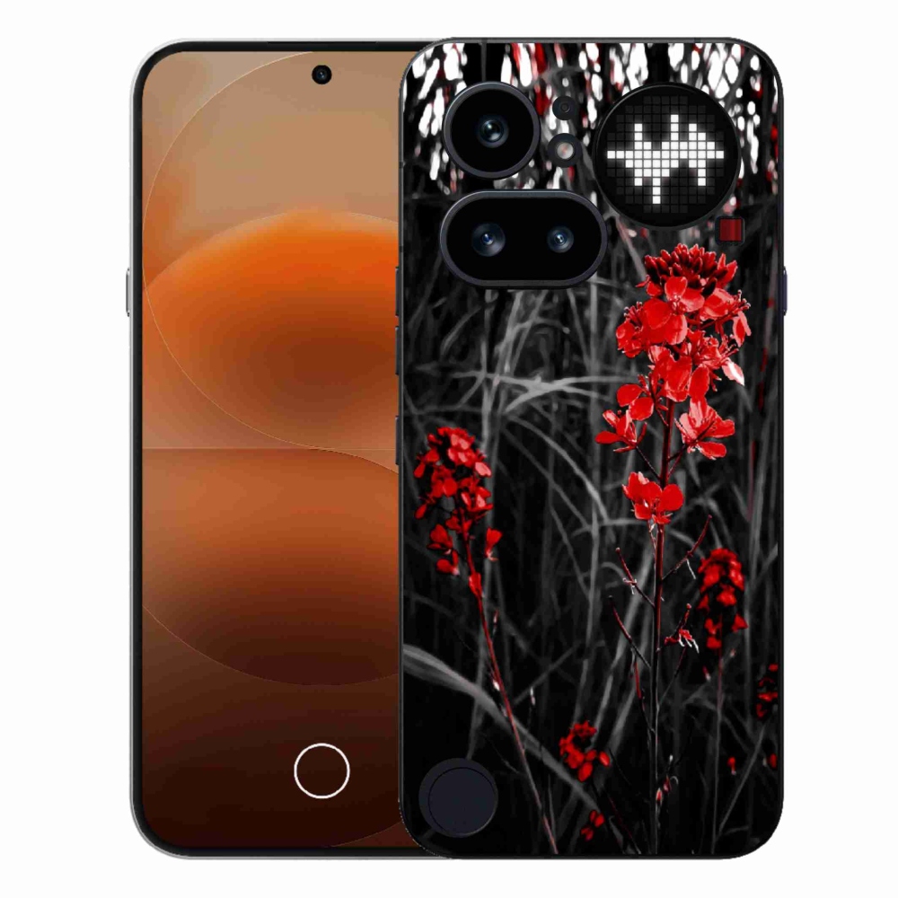 Zselés tok mmCase a Nothing Phone (4a) - piros növényhez