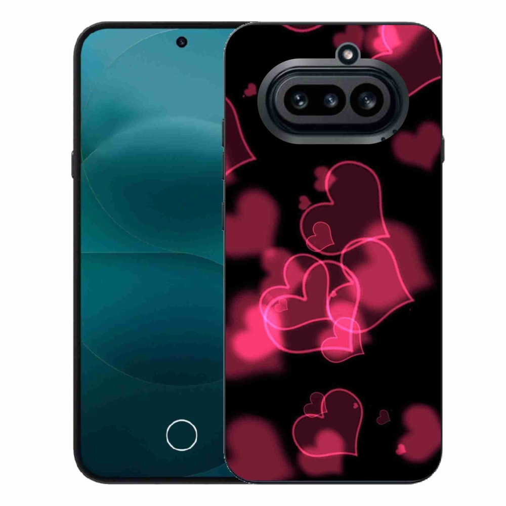 Zselés tok mmCase a Nothing Phone (4a) telefonhoz - piros szívek