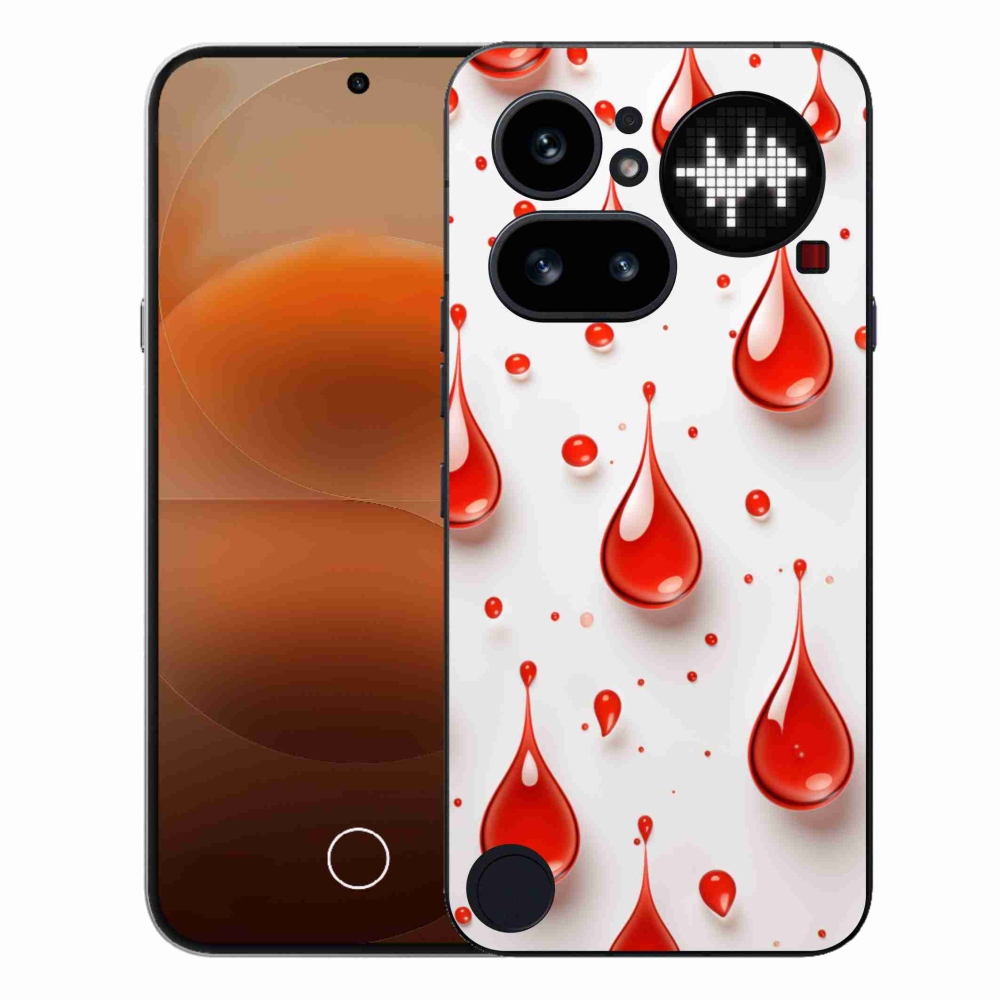 Zselés tok mmCase a Nothing Phone-hoz (4a) - piros cseppek