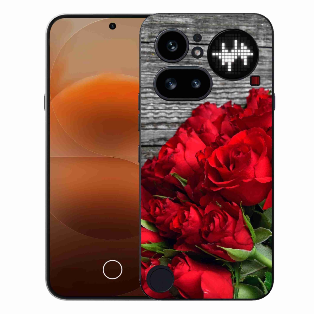 Zselés borító mmCase a Nothing Phone (4a) készülékhez - piros rózsa