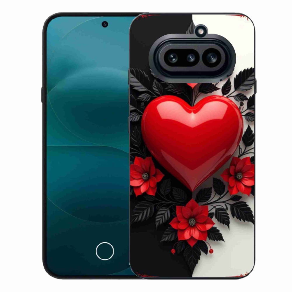 Zselés tok mmCase a Nothing Phone (4a) készülékhez - piros szív