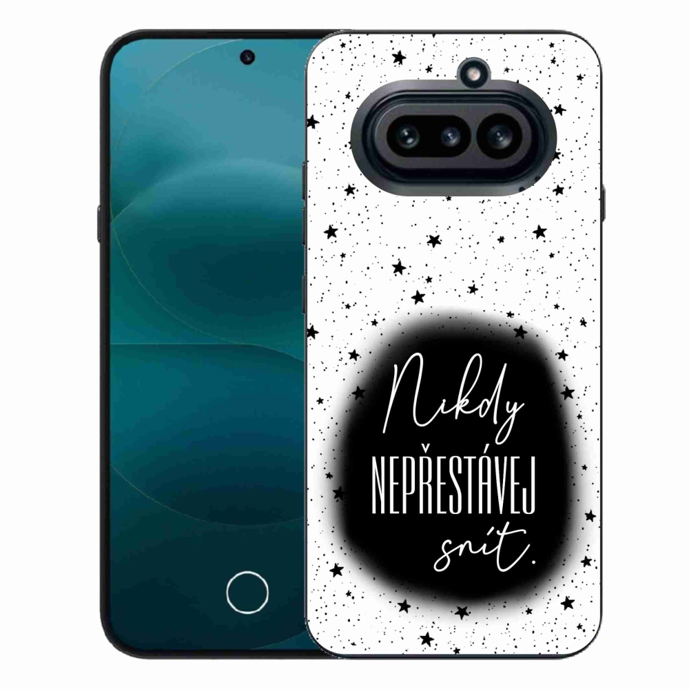 Zselés borító mmCase a Nothing Phone (4a) - idézet 1 fekete-fehér háttérrel