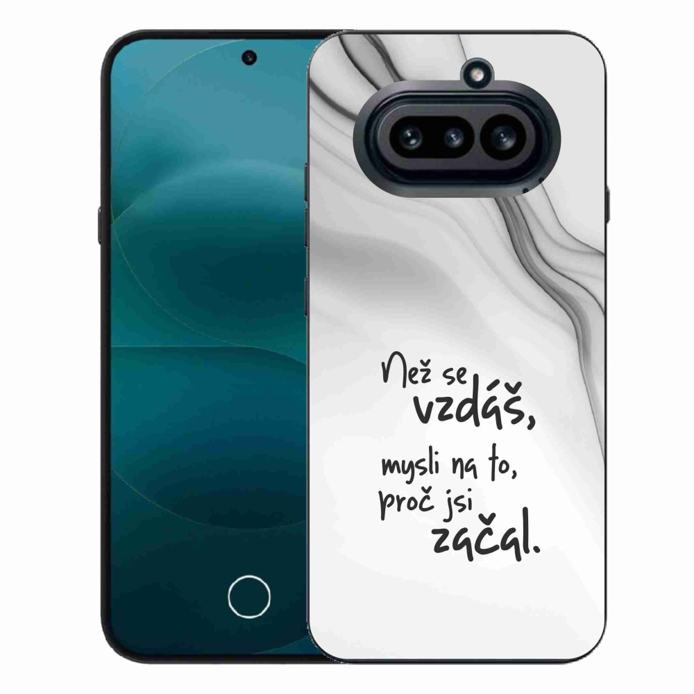 Zselés borító mmCase a Nothing Phone (4a) - idézet 2 fehér háttérrel