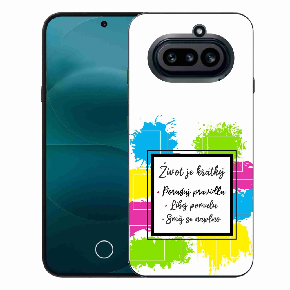Zselés borító mmCase a Nothing Phone (4a) - idézet 5 fehér háttérrel