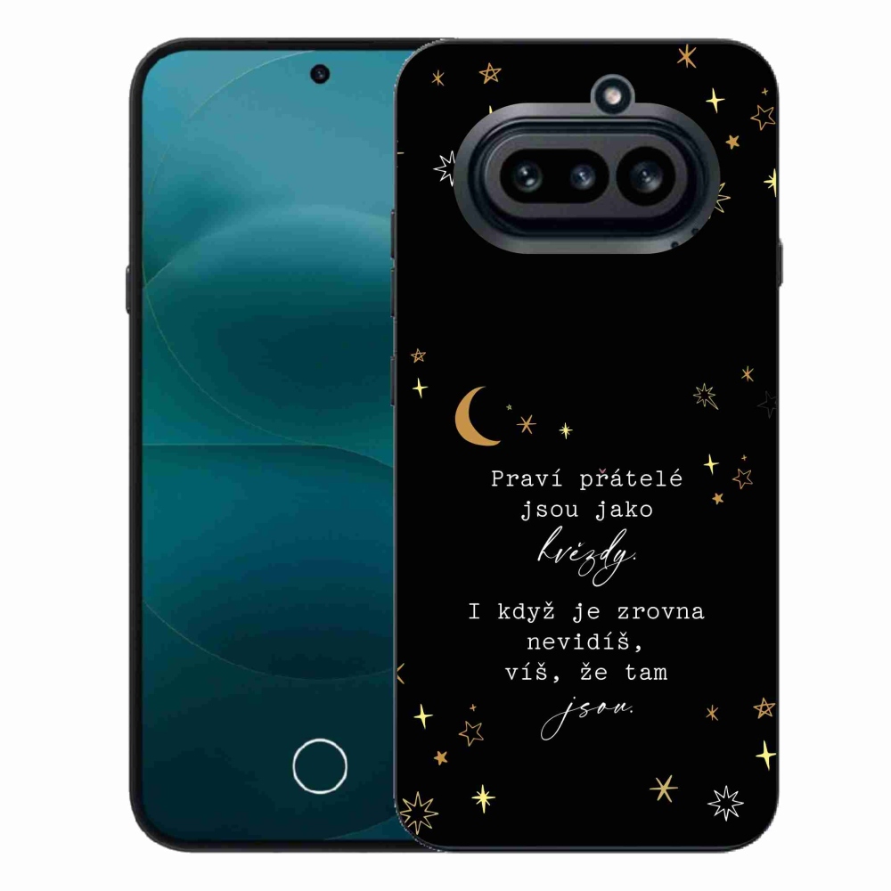 Zselés borító mmCase a Nothing Phone (4a) - idézet 6 fekete háttérrel