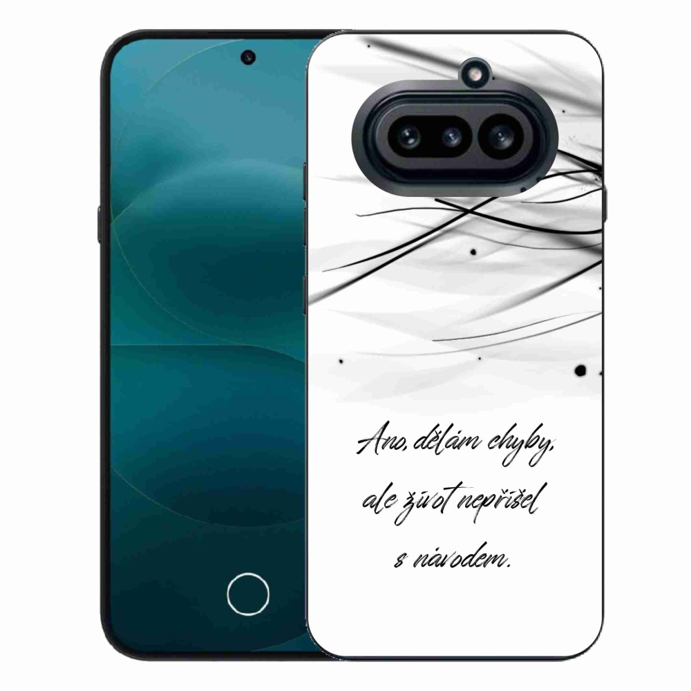 Zselés borító mmCase a Nothing Phone (4a) készülékhez - idézet fehér háttérrel