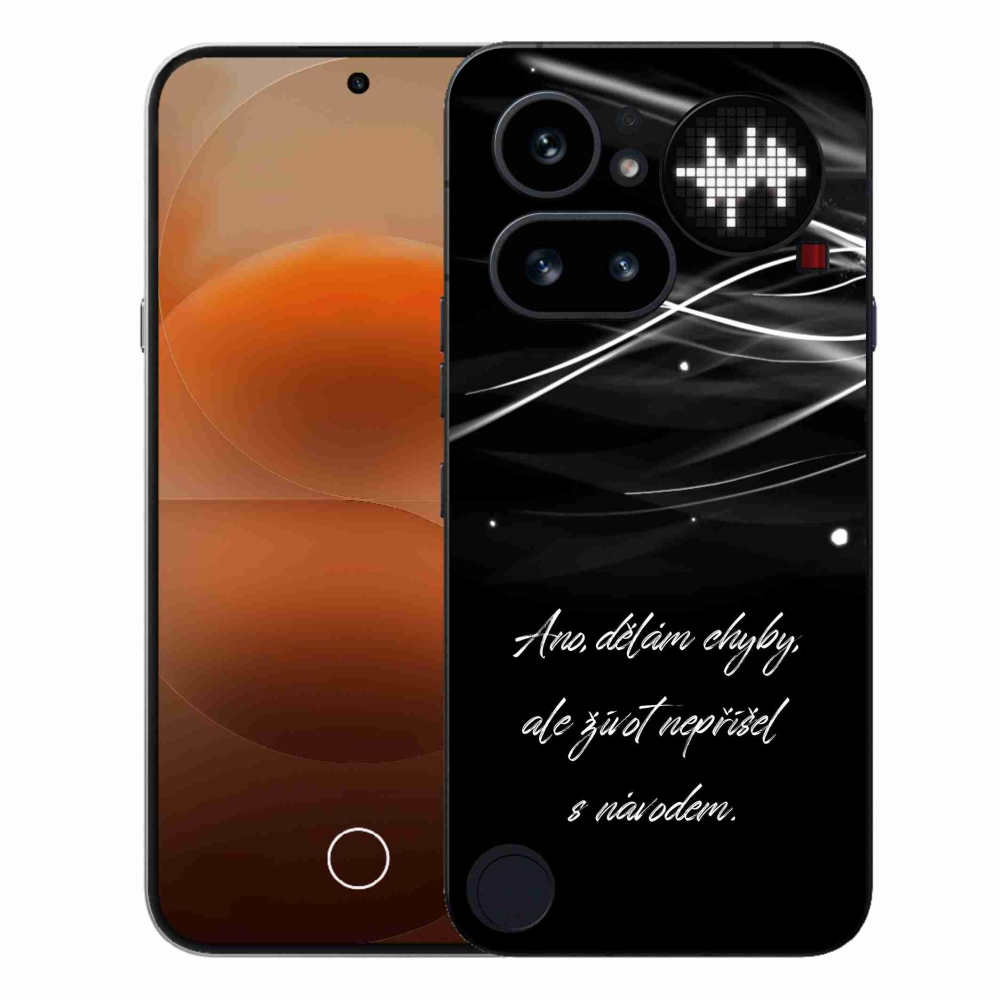 Zselés borító mmCase a Nothing Phone (4a) készülékhez - idézem fekete háttérrel