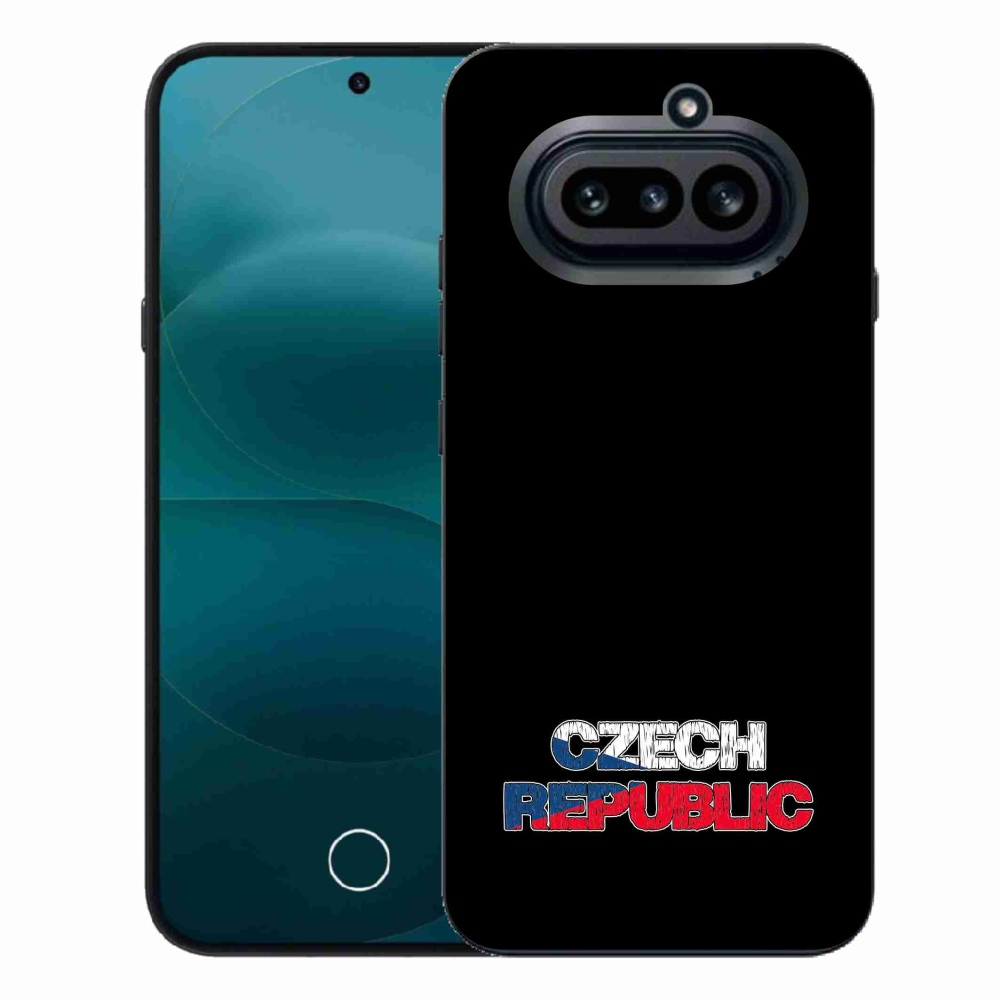 Zselés borító mmCase a Nothing Phone (4a) - Csehország fekete háttérrel
