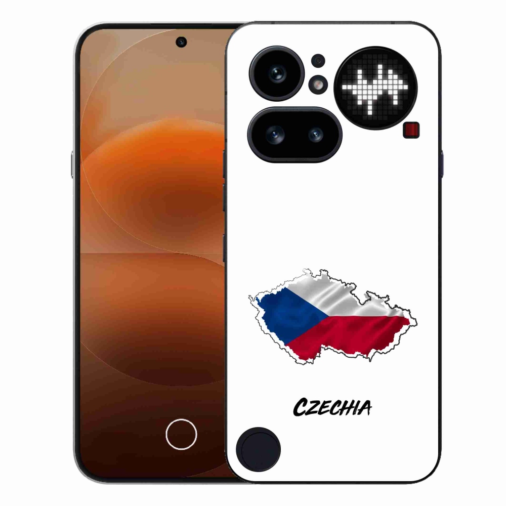 Zselés borító mmCase a Nothing Phone (4a) - Csehország fehér háttérrel