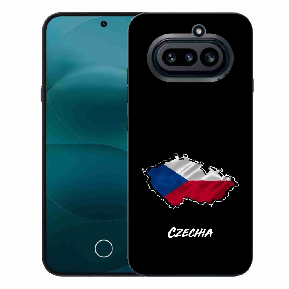 Zselés borító mmCase a Nothing Phone (4a) - Csehország fekete háttérrel