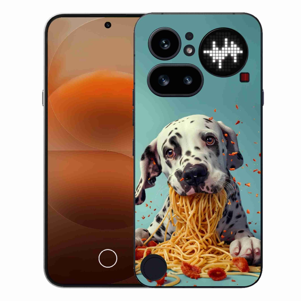 Zselés borító mmCase a Nothing Phone-hoz (4a) - Dalmát és spagetti
