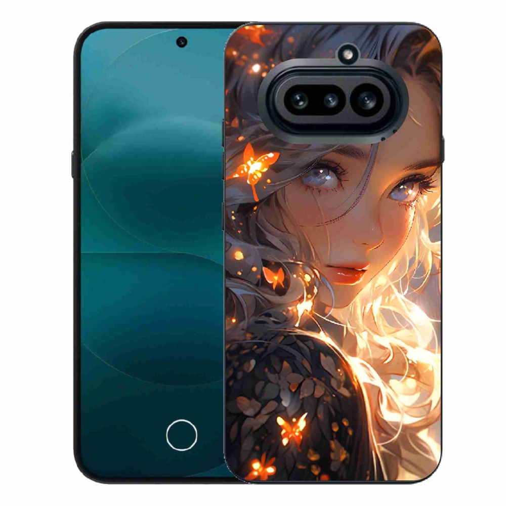 Zselés borító mmCase a Nothing Phone (4a) - lány és pillangók
