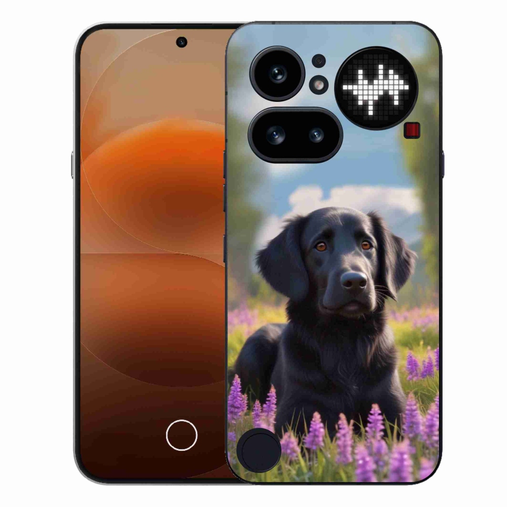 Zselés borítás mmCase a Nothing Phone (4a) - elegáns fekete retriever