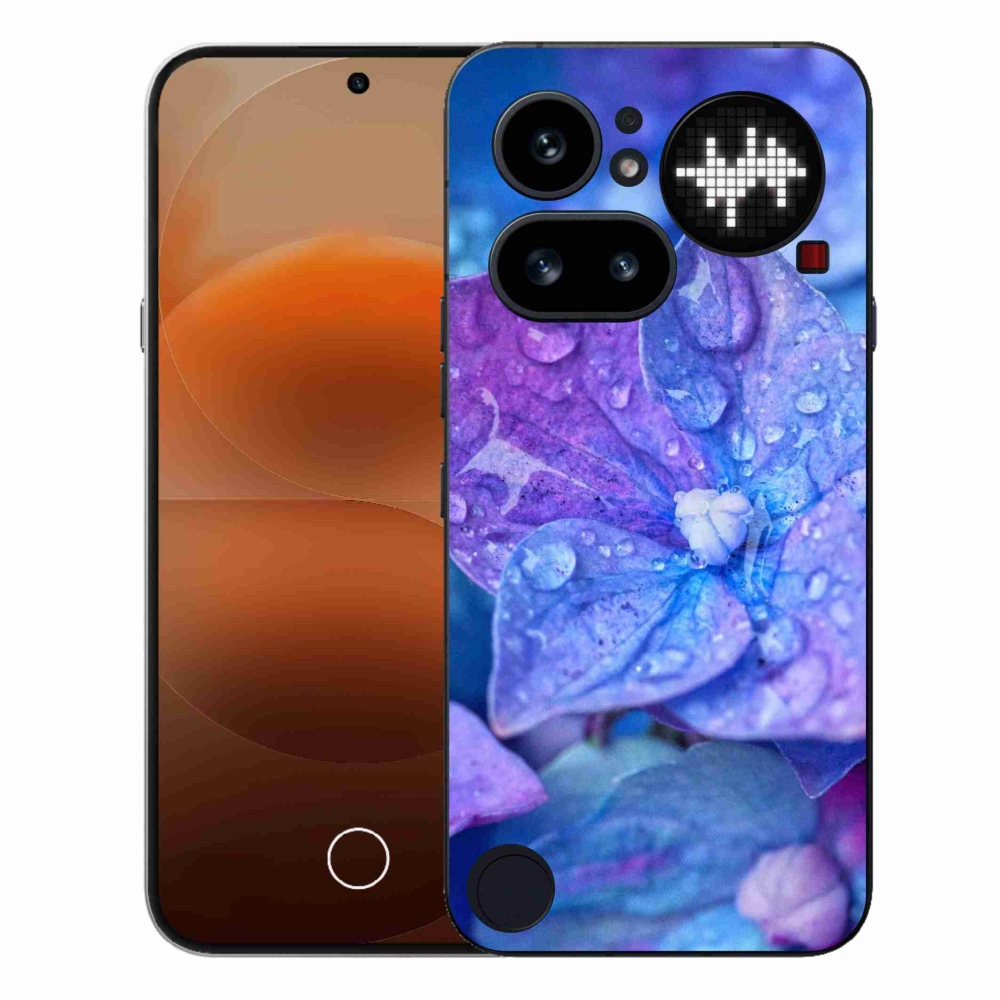 Zselés borító mmCase a Nothing telefonhoz (4a) - lila virág