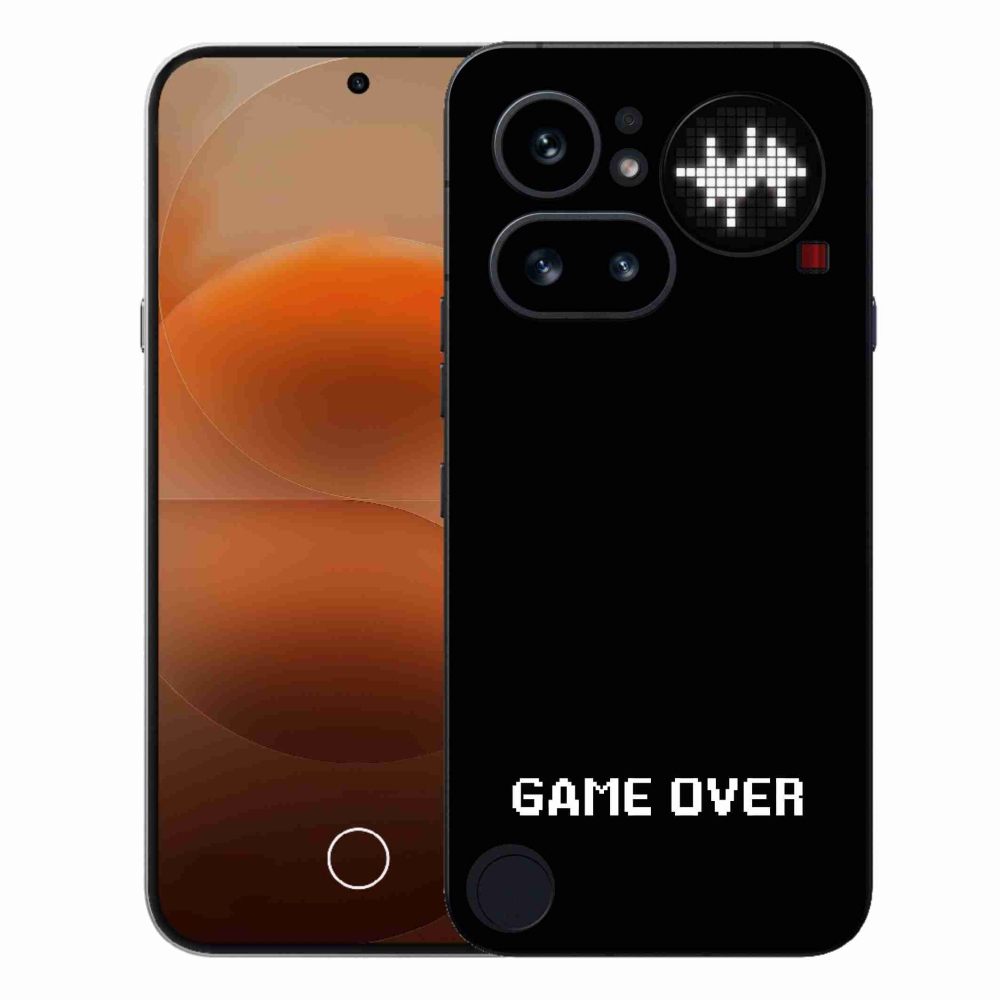 Zselés borító mmCase a Nothing Phone (4a) készülékhez - játék fekete háttéren