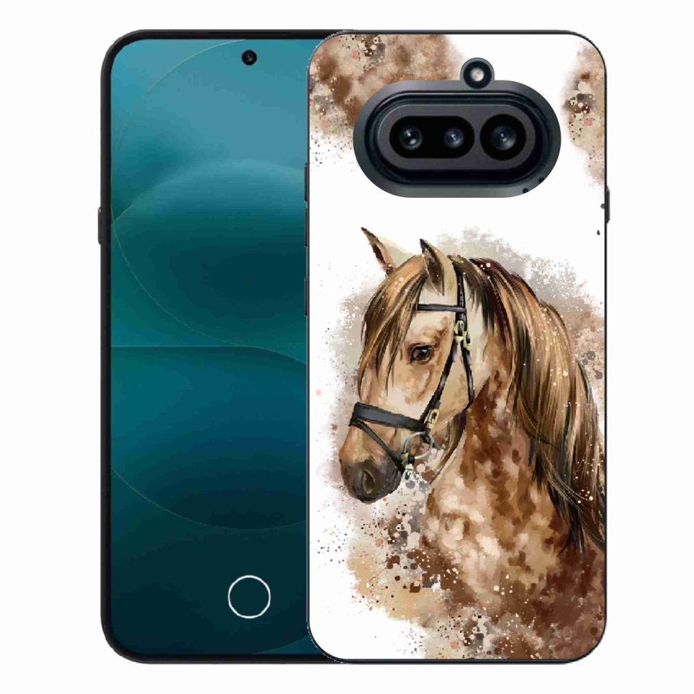 Zselés borító mmCase a Nothing Phone (4a) - barna rajzfilm lóhoz