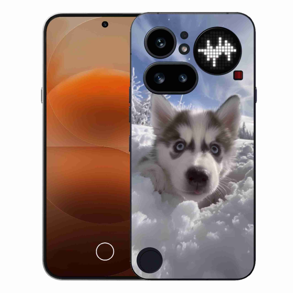 Zselés borítás mmCase a Nothing Phone (4a) - husky a hóban
