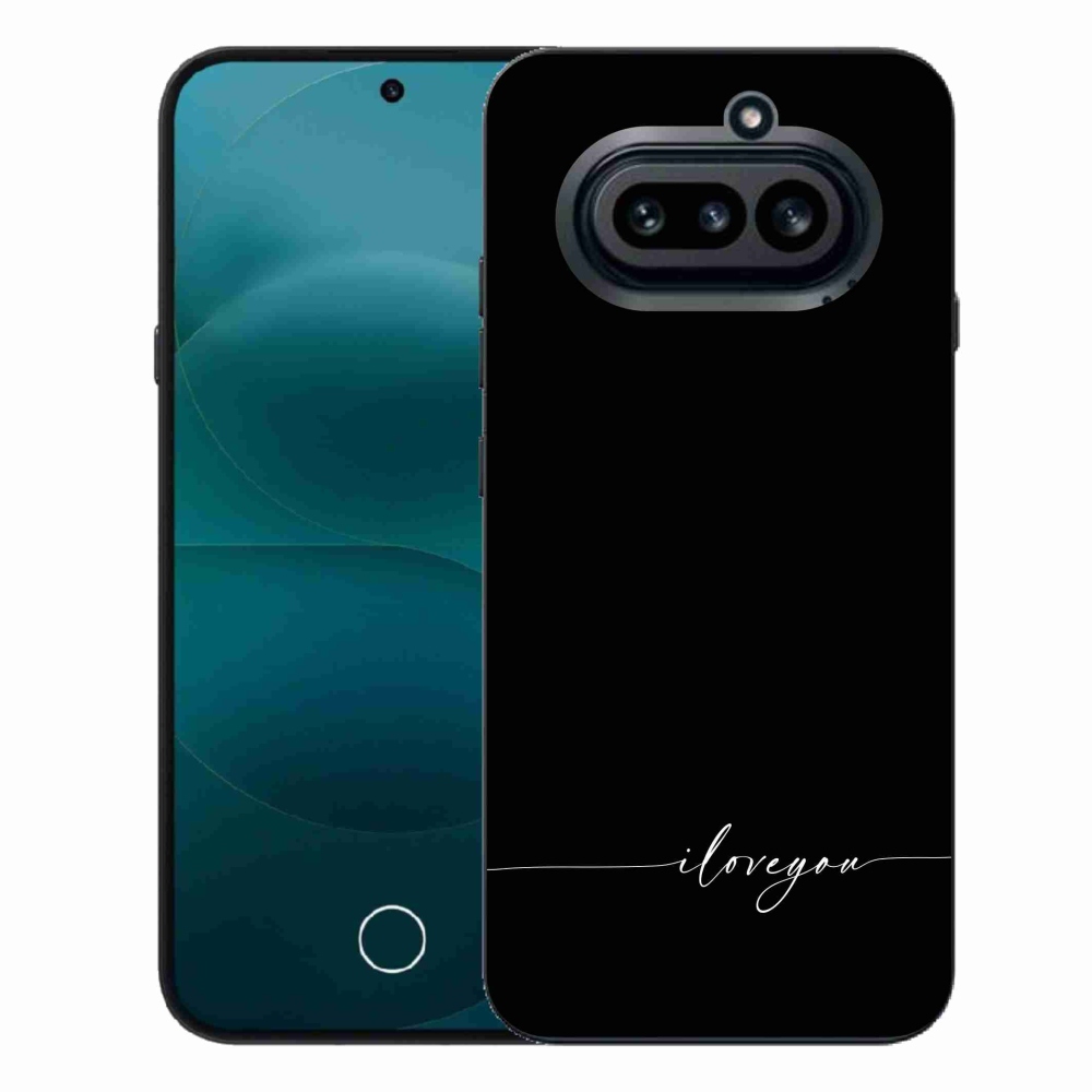 Zselés borító mmCase a Nothing Phone (4a) - I love you fekete háttérrel