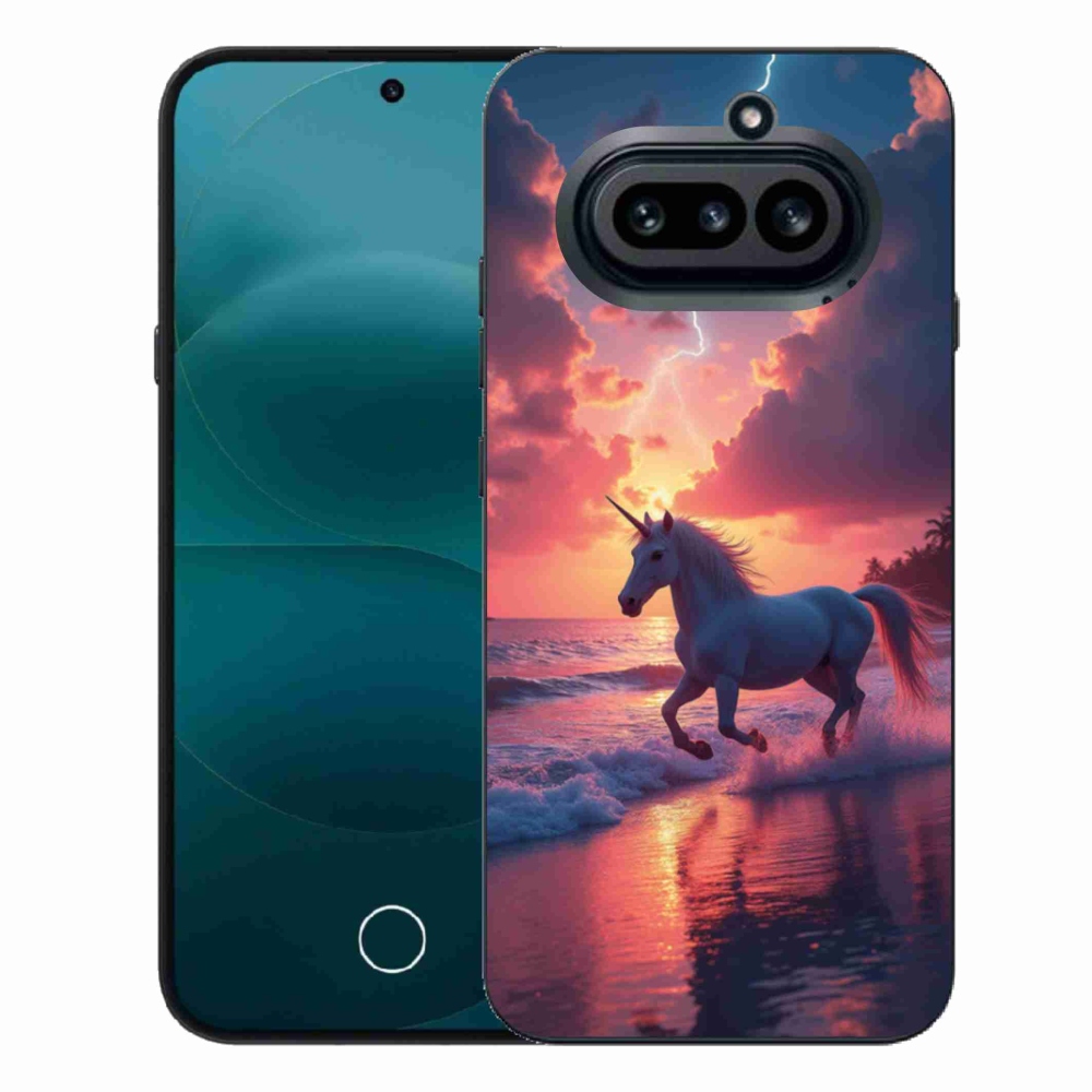 Zselés borítás mmCase a Nothing Phone (4a) számára - egyszarvú a tengerparton