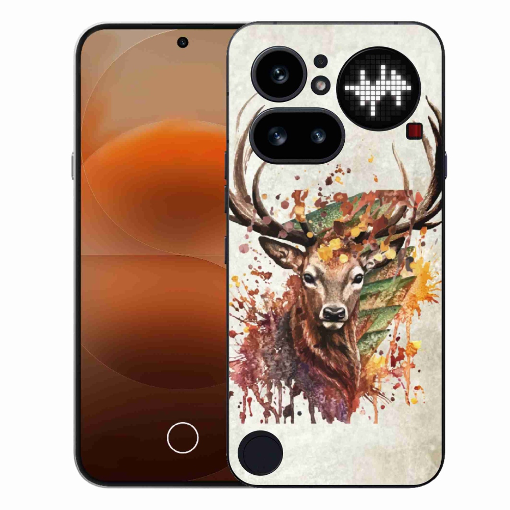 Zselés borítás mmCase for Nothing Phone (4a) - szarvas 1