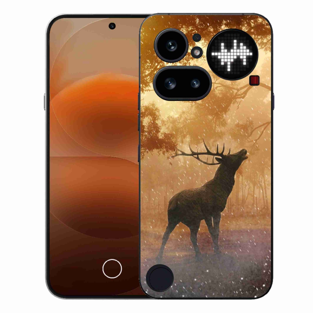 Zselés borítás mmCase a Nothing Phone-hoz (4a) - szarvas a szarvasbőgésben
