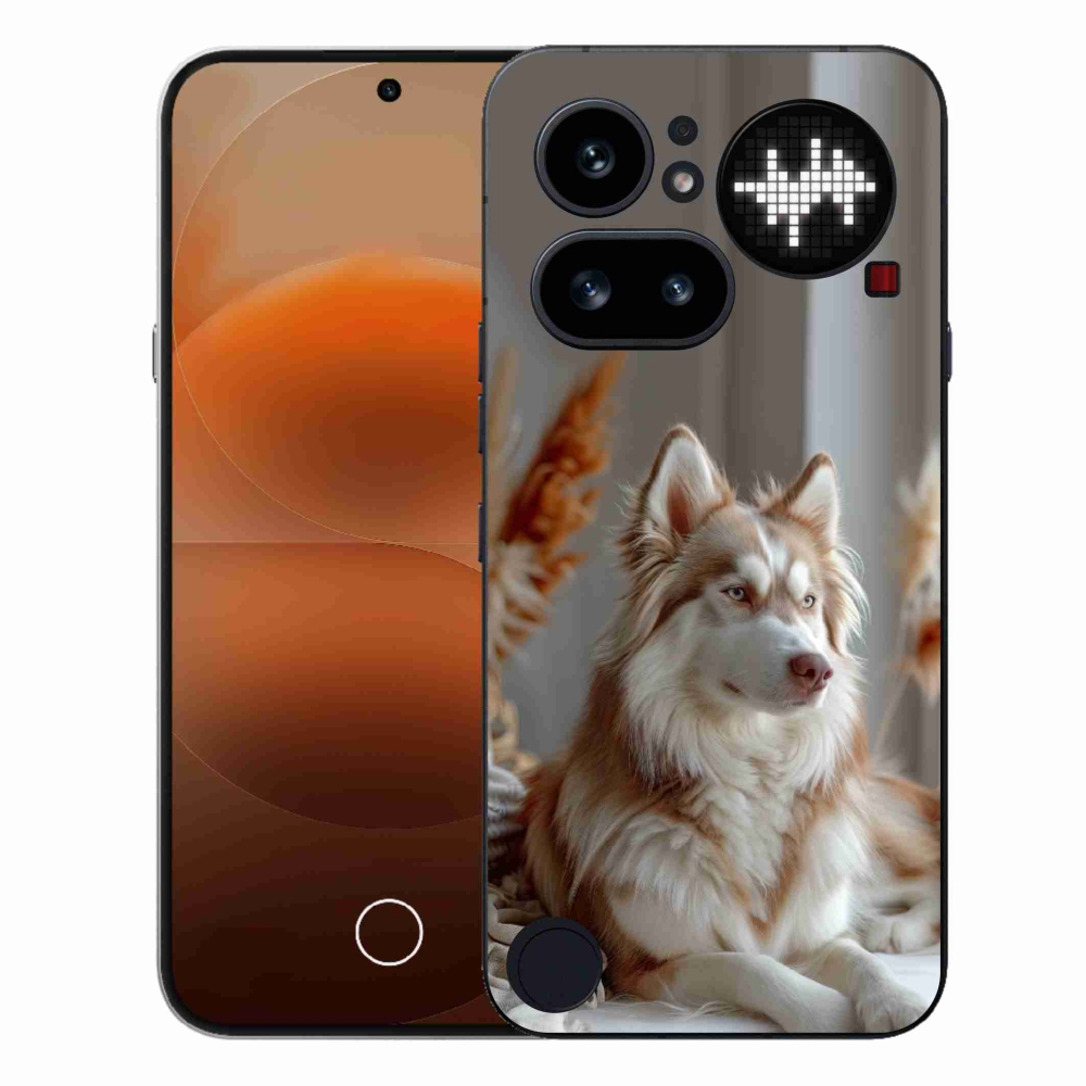 Zselés borítás mmCase a Nothing Phone (4a) - csendes szibériai husky