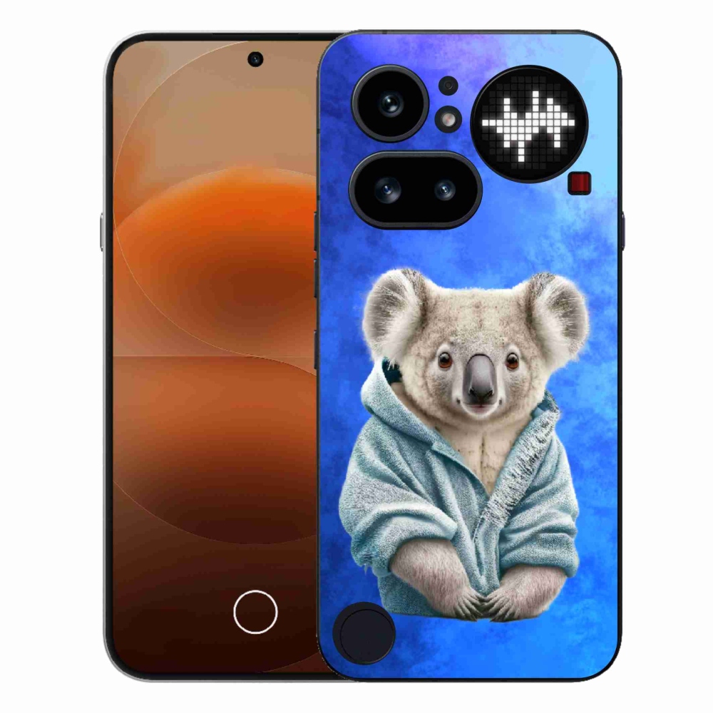 Zselés borítás mmCase a Nothing Phone (4a) telefonhoz - koala pulóverben