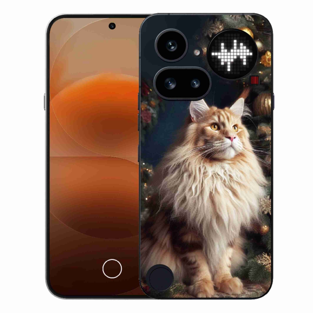 Zselés borító mmCase a Semmi telefonhoz (4a) - macska a fánál